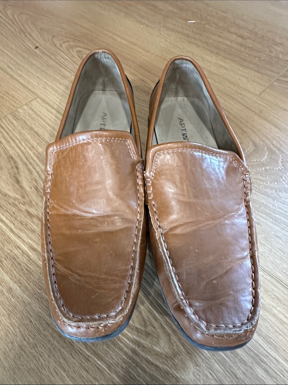 Apt. 9 Cognac Leather Slip-On Loafers